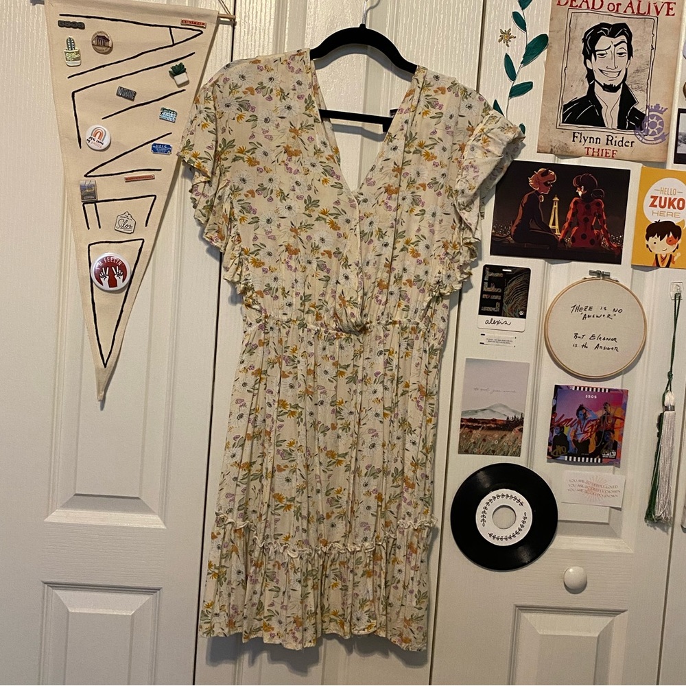 Spring Floral Wrap Dress
